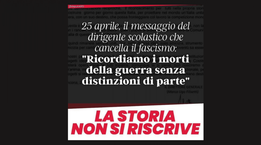 Lettera al Ministro Bianchi per chiedere la rimozione di Filisetti